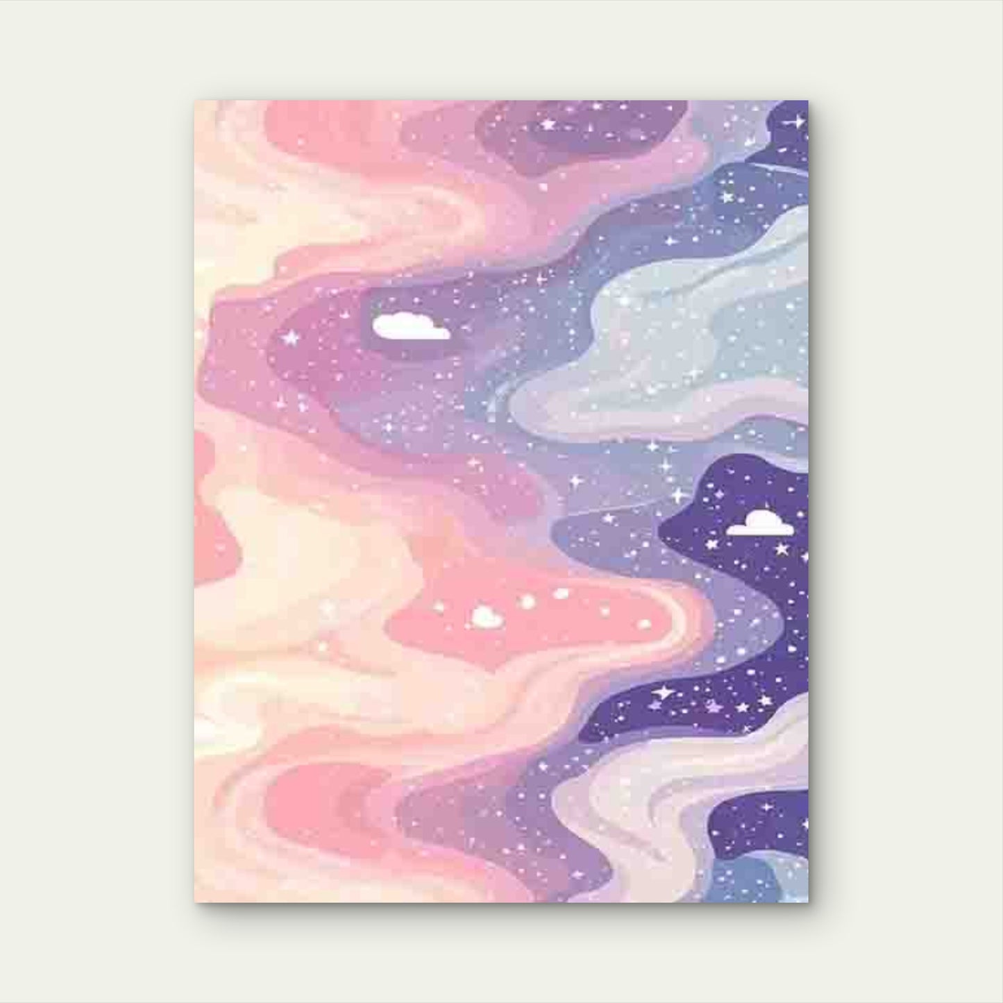 Dreamy Starry Sky Cloud Metal Print Ready to Hang - Bella Home Decor