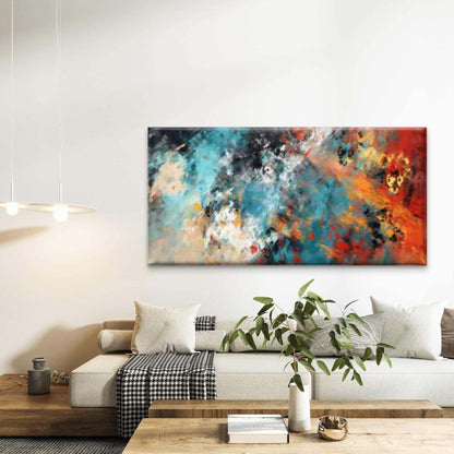 Abstract Colorful Paint Splatte Wall Art Canvas Office Home Room Framed 120x60cm