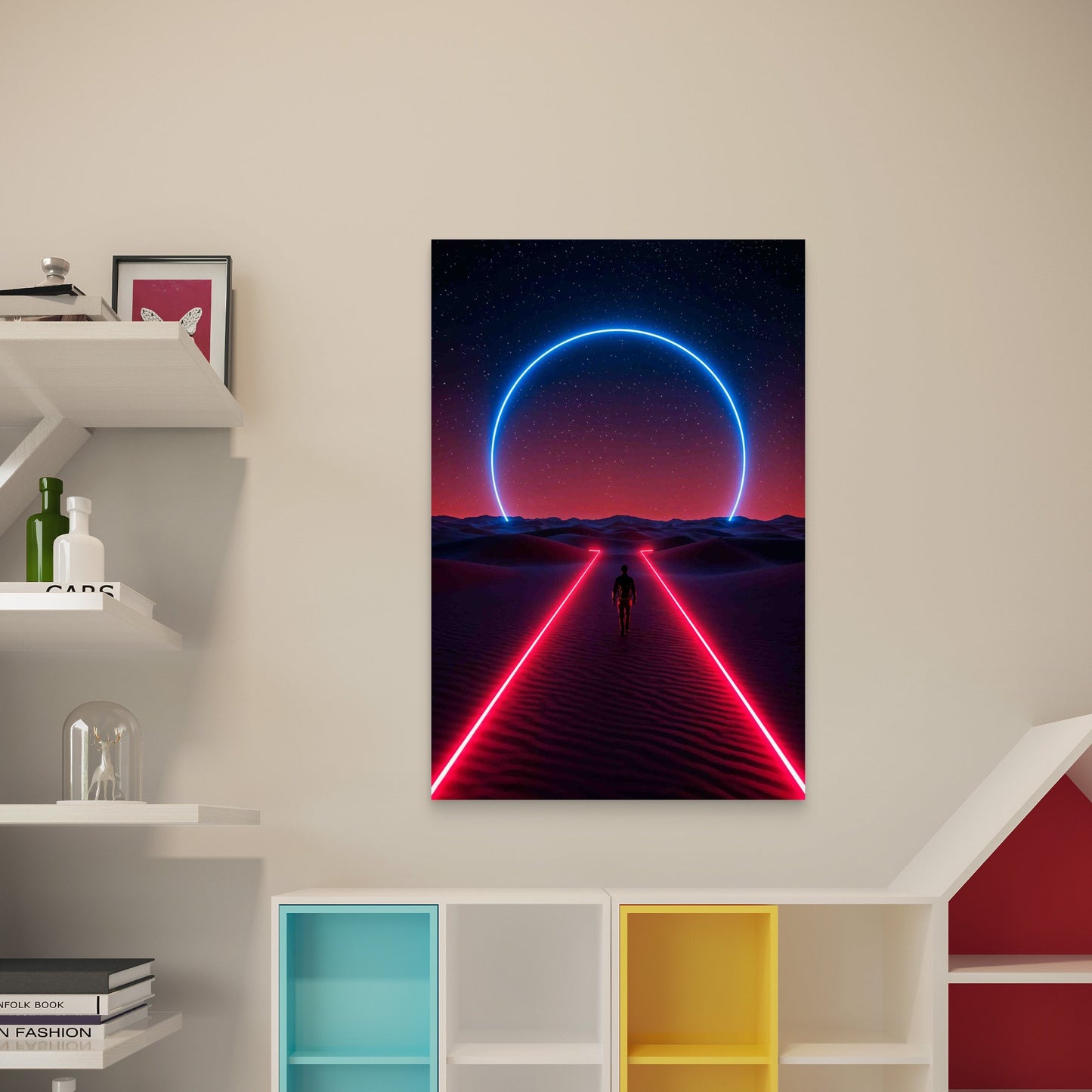 Abstract Creative Illustration 60x90cm Metal Print Ready to Hang - Bella Home Decor