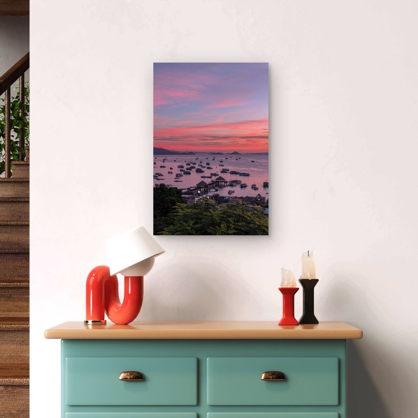 Sunset View In The City Of Labuan Bajo Indonesia 40x60cm Metal Print Ready to Hang