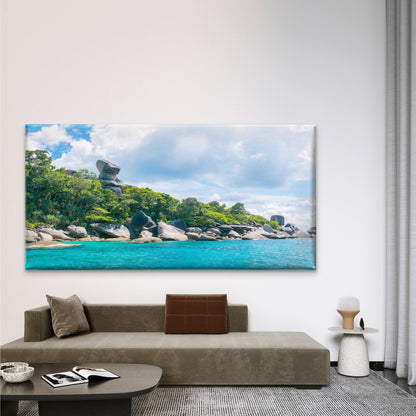 Beautiful Island Andaman Shore Wall Art Canvas Office Home Room Framed 120x60cm