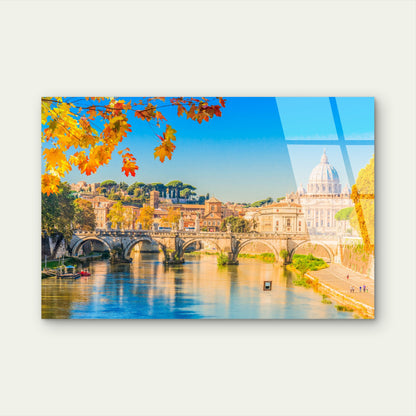 Rome Italy Saint Peter Basilica Tiber Acrylic Glass Printing Wall Art Australian Made Quality