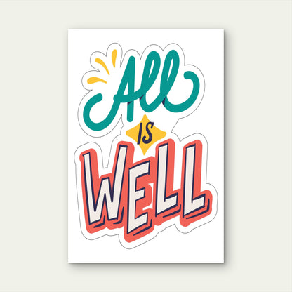 All Is Well Print 60x90cm Metal Print Ready to Hang