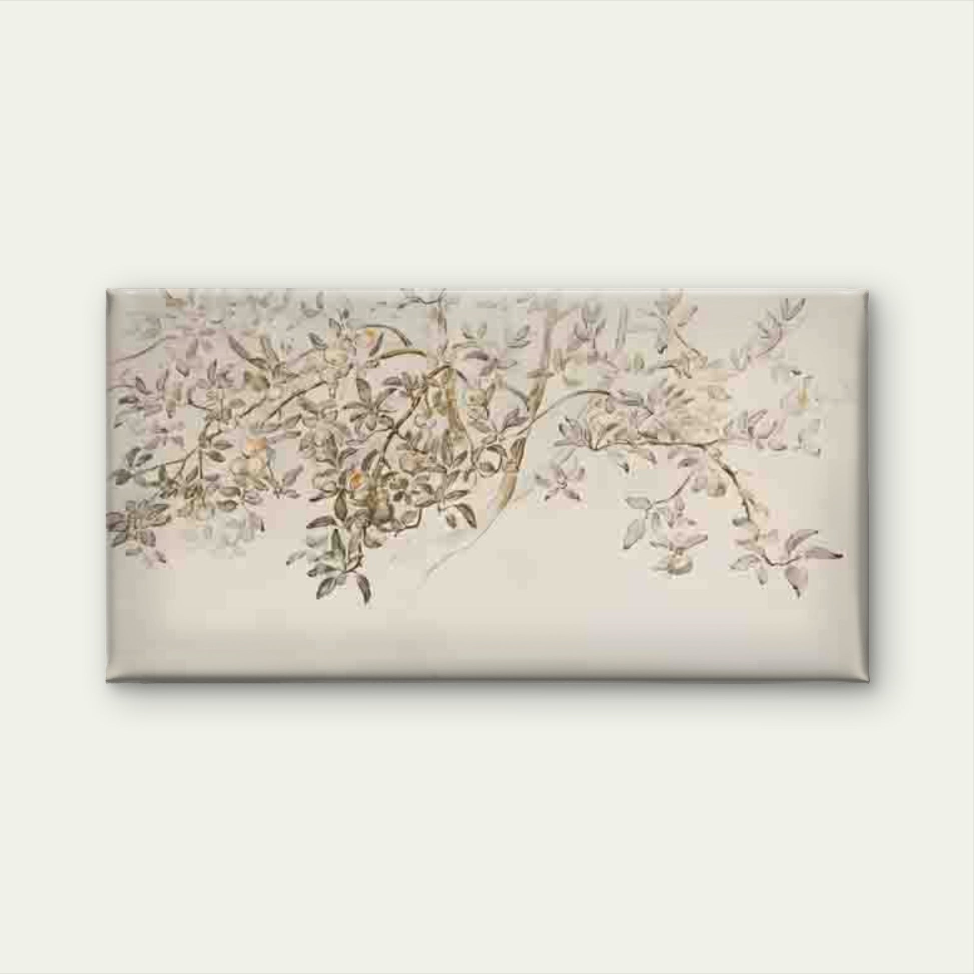 Branches with Flowers and Fruit Wall Art Canvas Office Home Room Framed 120x60cm - Bella Home Decor