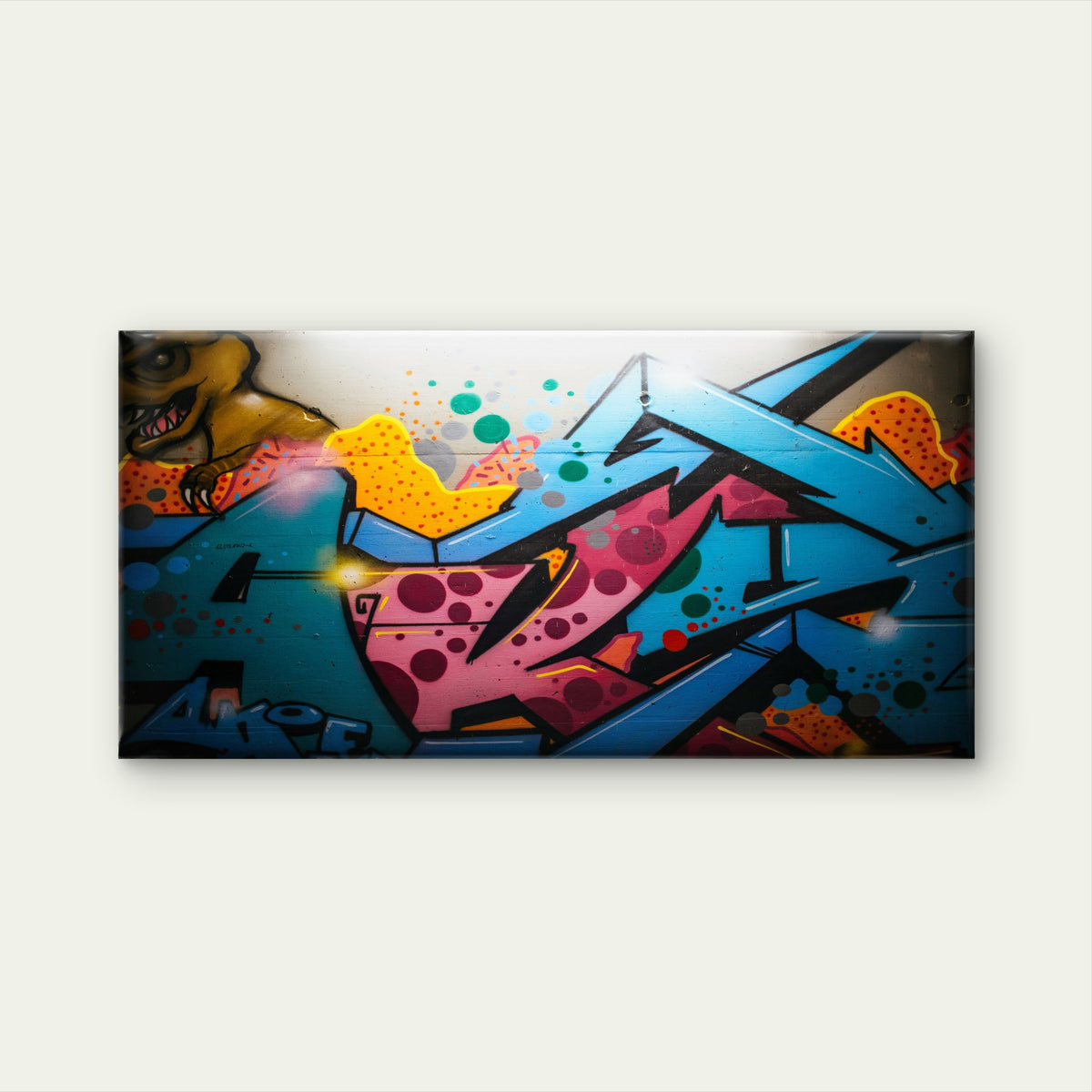 Vibrant Graffiti Art Wall Art Canvas Office Home Room Framed 120x60cm