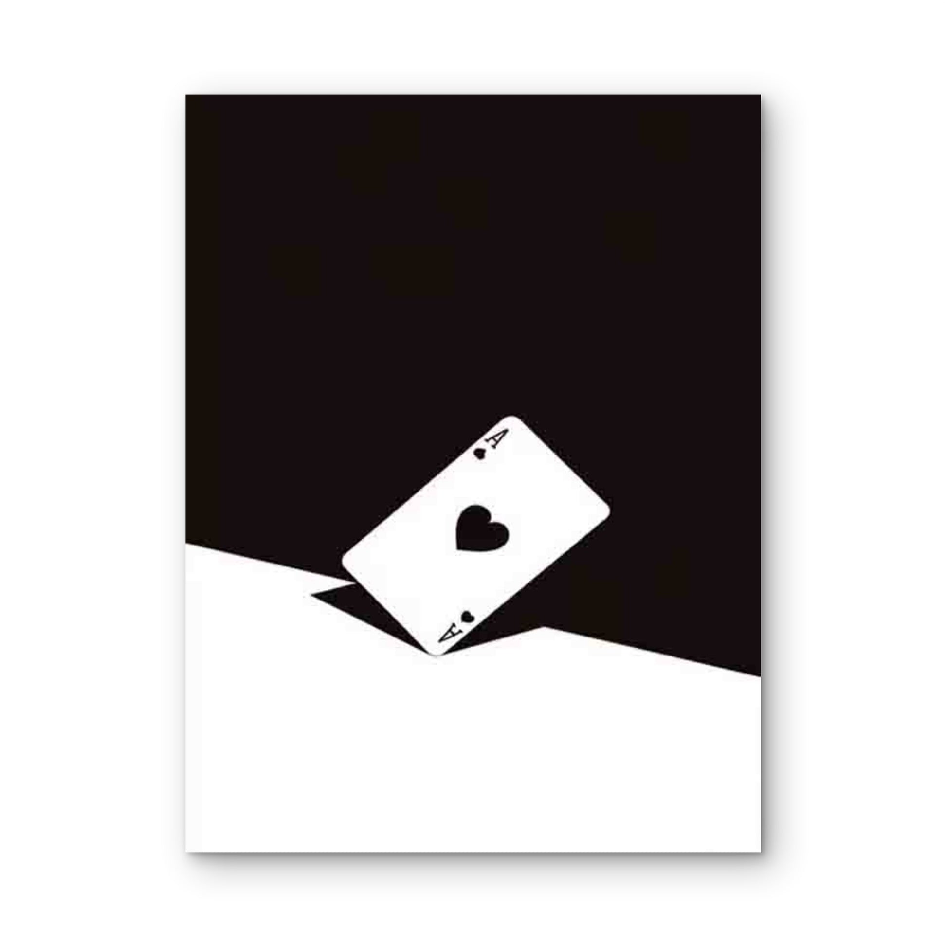 The Ace of Hearts 40x60cm Metal Print Ready to Hang - Bella Home Decor