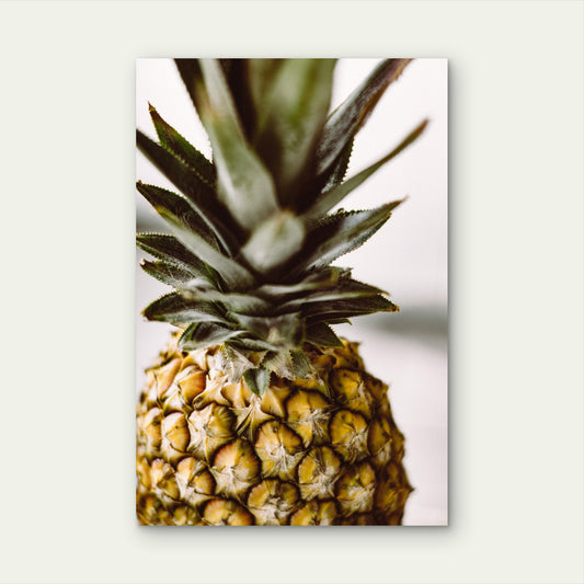 Close Up Of A Pineapple 60x90cm Metal Print Ready to Hang