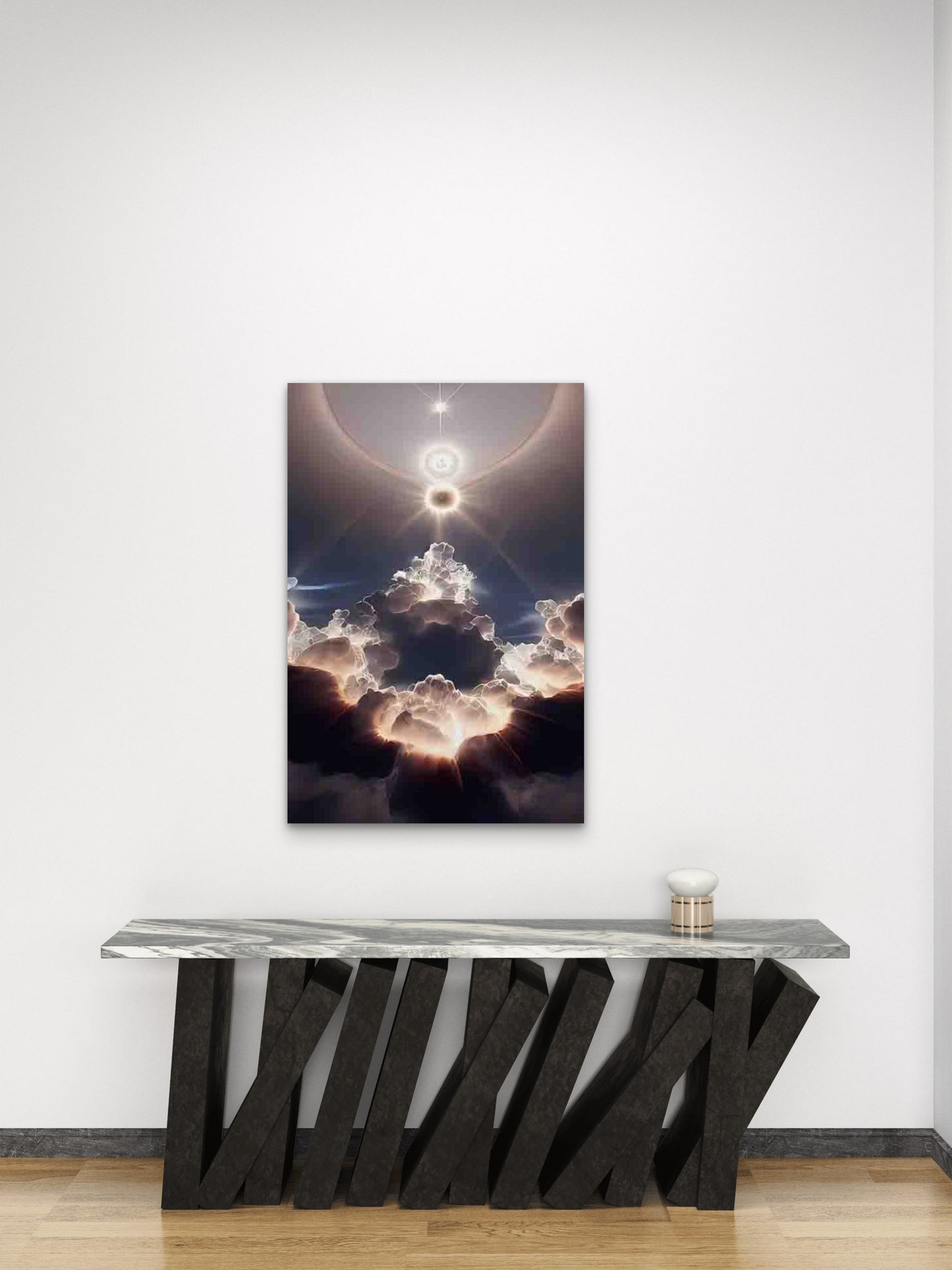 Heavenly Light & Clouds 60x90cm Metal Print Ready to Hang