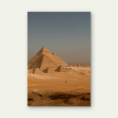 Pyramids of Giza in Egypt 40x60cm Metal Print Ready to Hang