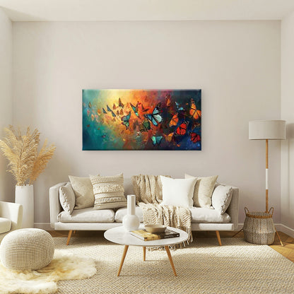 Abstract of Colorful Butterfly Wall Art Canvas Office Home Room Framed 120x60cm - Bella Home Decor