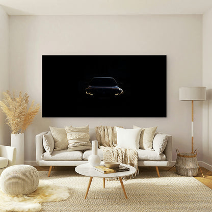 Headlights Piercing Deep Dark Wall Art Canvas Office Home Room Framed 120x60cm