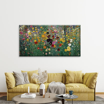Garden Path with Buttercups Wall Art Canvas Office Home Room Framed 120x60cm