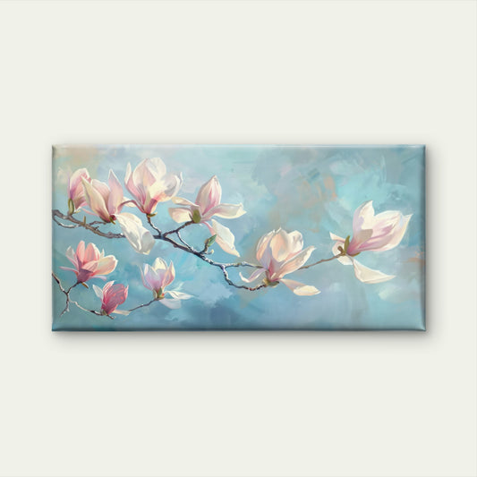 Spring Morning Floral Haze Wall Art Canvas Office Home Room Framed 120x60cm