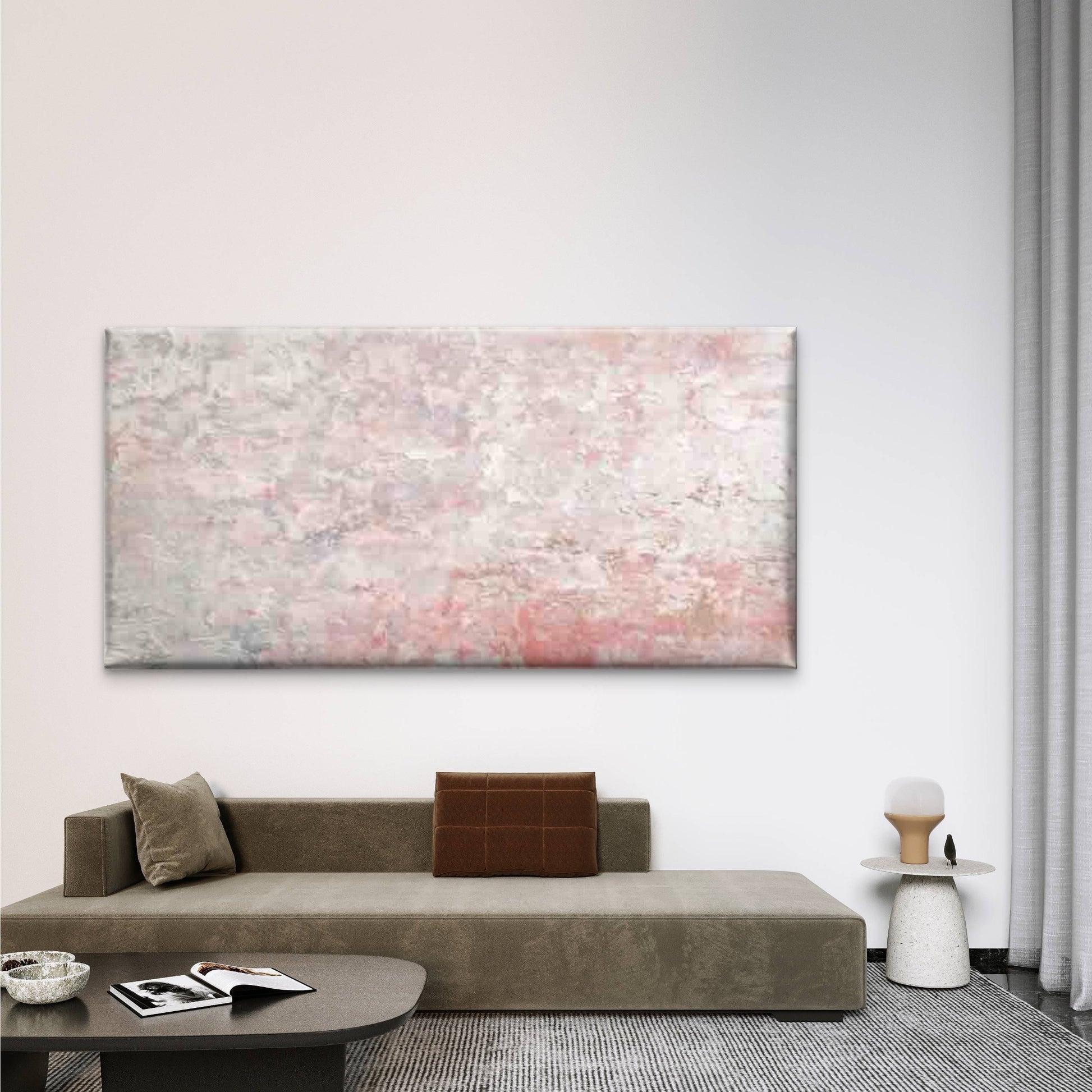 Pastel Abstract Design Wall Art Canvas Office Home Room Framed 120x60cm - Bella Home Decor