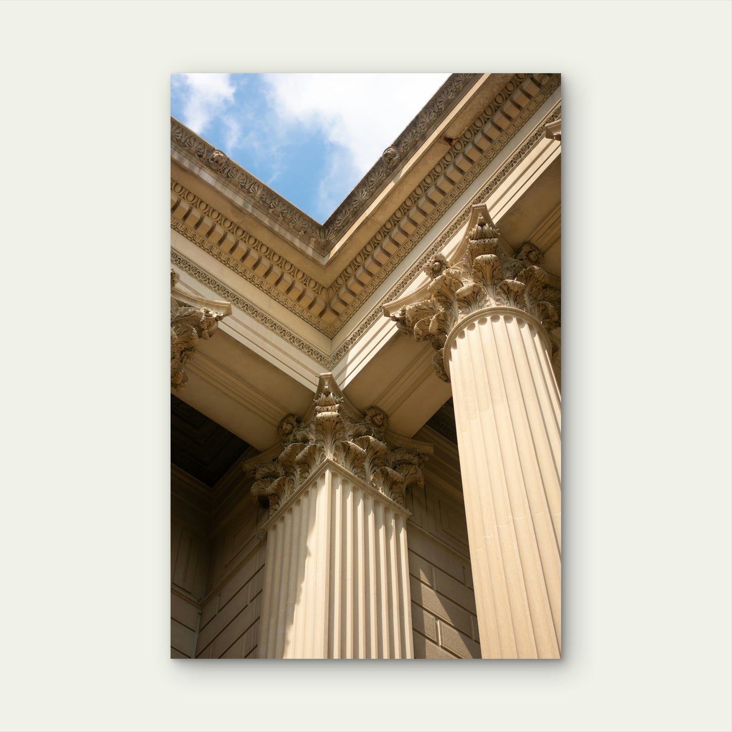Classical Architecture with Corinthian Columns 60x90cm Metal Print Ready to Hang