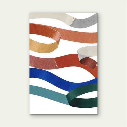 Abstract Wavy Line Art 60x90cm Metal Print Ready to Hang