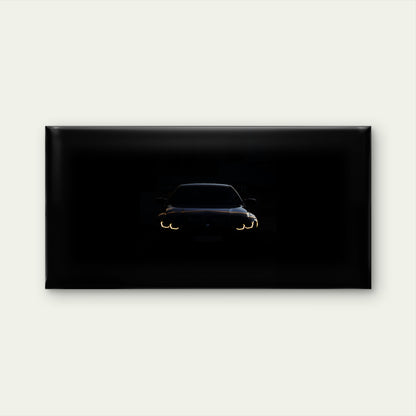Headlights Piercing Deep Dark Wall Art Canvas Office Home Room Framed 120x60cm