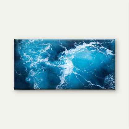 Ocean Wave Sea Foam Wall Art Canvas Office Home Room Framed 120x60cm