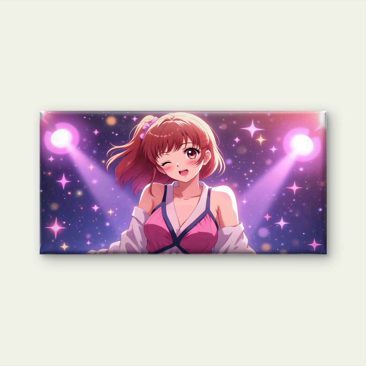 The Radiant Star's Winning Wink Wall Art Canvas Office Home Room Framed 120x60cm - Bella Home Decor