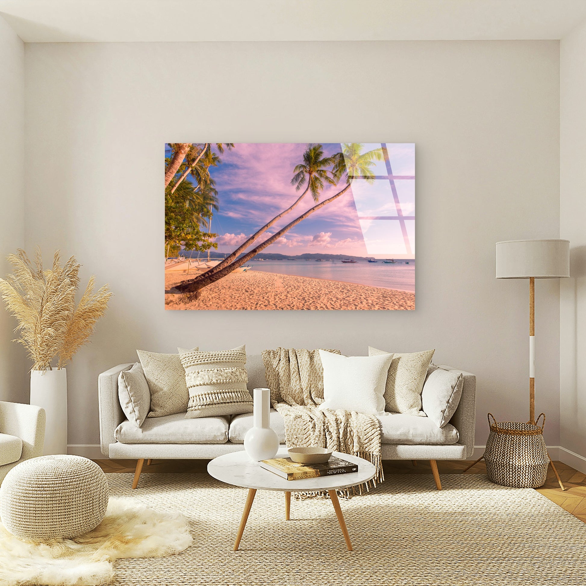 Boracay White Beach Philippines Acrylic Glass Printing Wall Art Australian Made Quality
