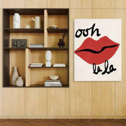 Ooh La La Lips 60x90cm Metal Print Ready to Hang - Bella Home Decor