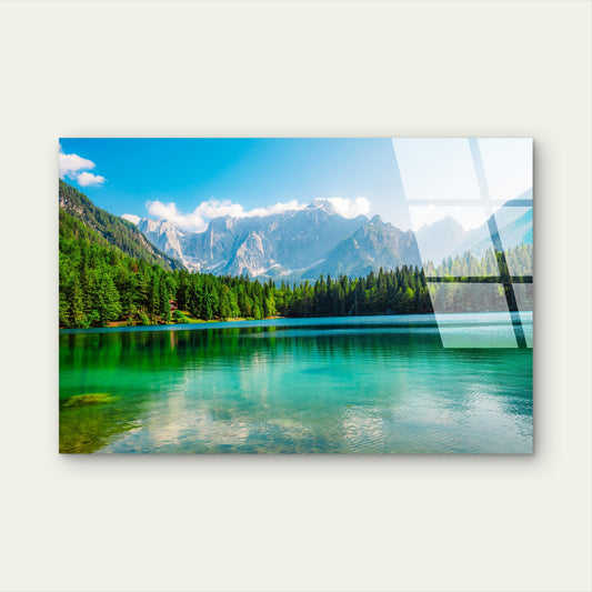 Laghi di Fusine Italy Lake Acrylic Glass Printing Wall Art Australian Made Quality