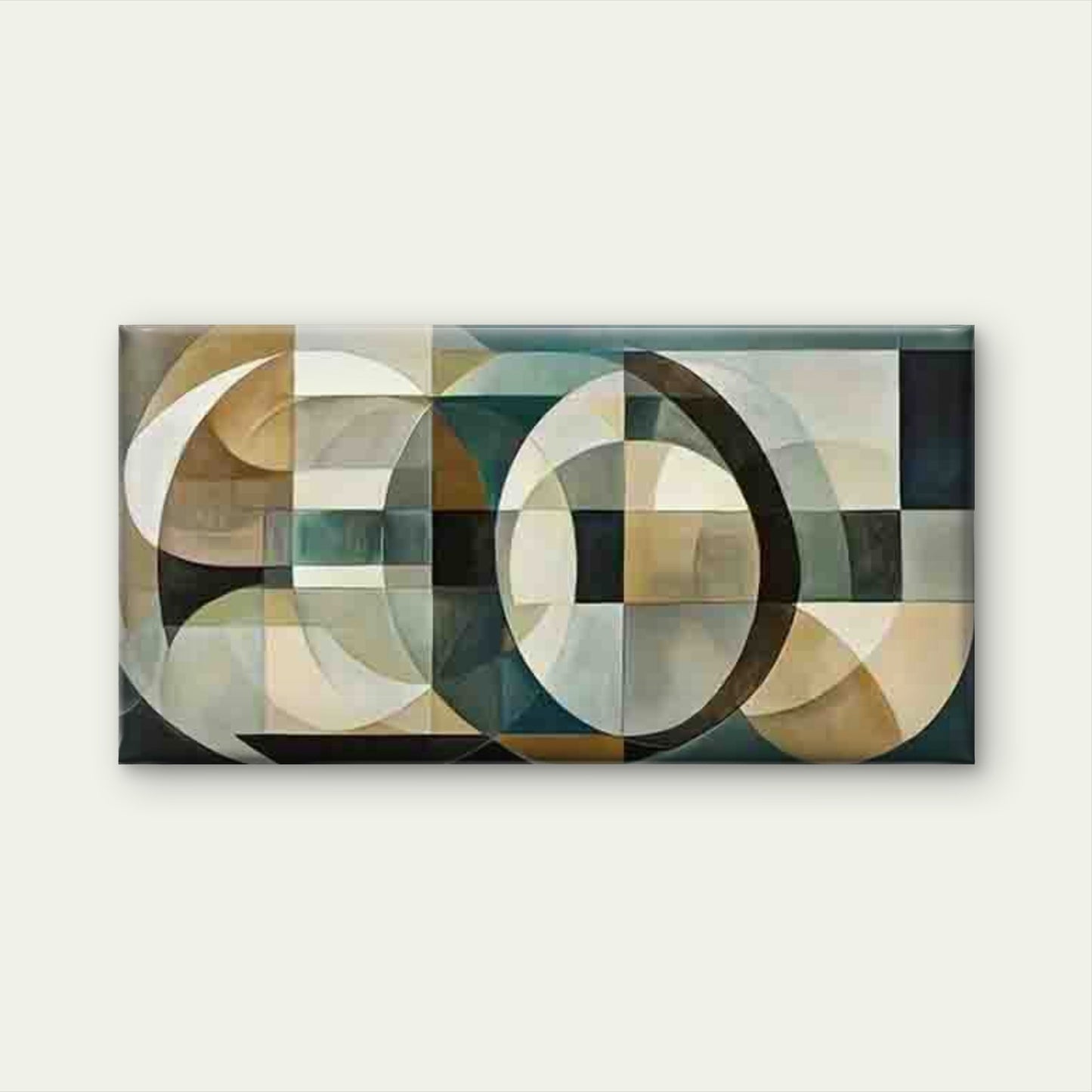 Abstract Geometric Design Wall Art Canvas Office Home Room Framed 120x60cm - Bella Home Decor