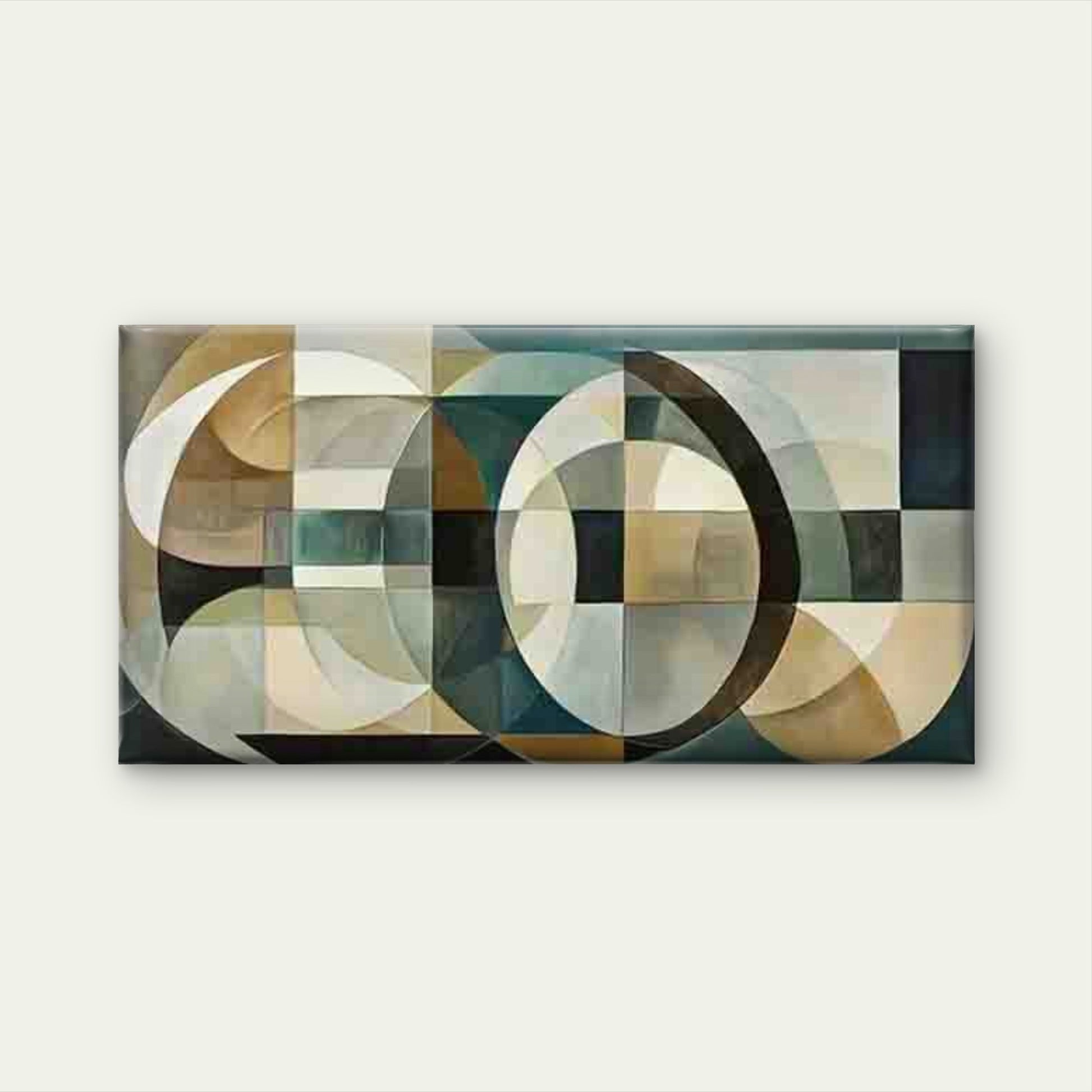 Abstract Geometric Design Wall Art Canvas Office Home Room Framed 120x60cm - Bella Home Decor