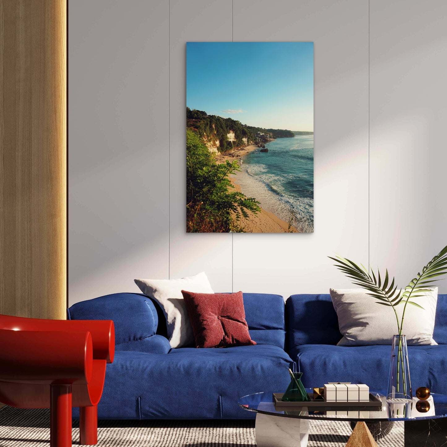 Cemongkak Beach Bali 40x60cm Metal Print Ready to Hang