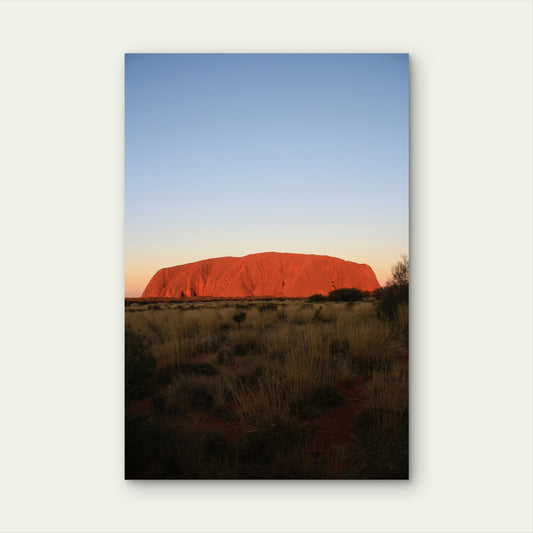 Uluru Ayers Rock Outback Sunset Desert Art 40x60cm Metal Print Ready to Hang