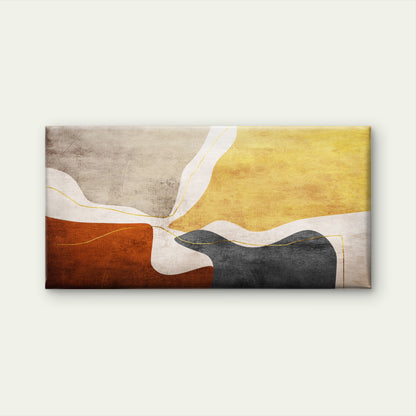 Boho Textured Clay Charcoal Segment Wall Art Canvas Office Home Framed 120x60cm