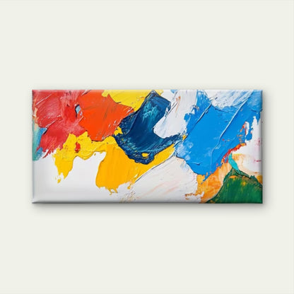 Bold Strokes & Vibrant Colors Wall Art Canvas Office Home Room Framed 120x60cm