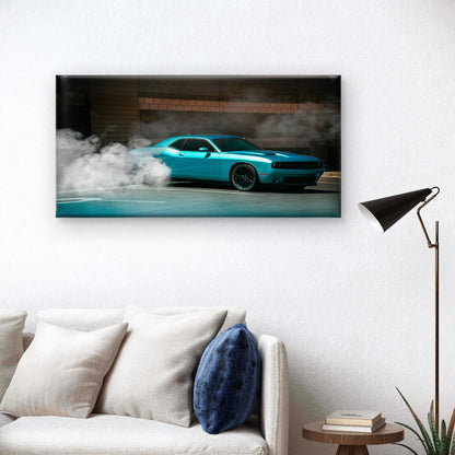 Cool Dodge Challenger Car Wall Art Canvas Office Home Room Framed 120x60cm
