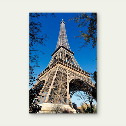 Eiffel Tower Paris Autumn 40x60cm Metal Print Ready to Hang