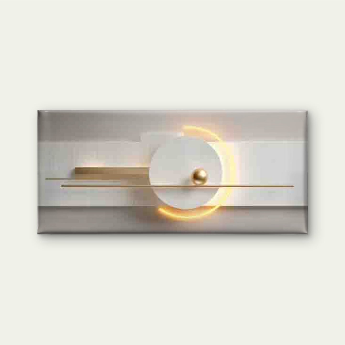 Golden Accent & Golden Abstract Wall Art Canvas Office Home Room Framed 120x60cm