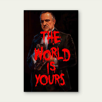 Tuxedo Mob Boss Red Quote Text 40x60cm Metal Print Ready to Hang