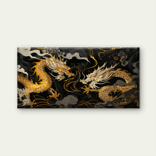 Chinese Dragon Asian Fantasy Wall Art Canvas Office Home Room Framed 120x60cm