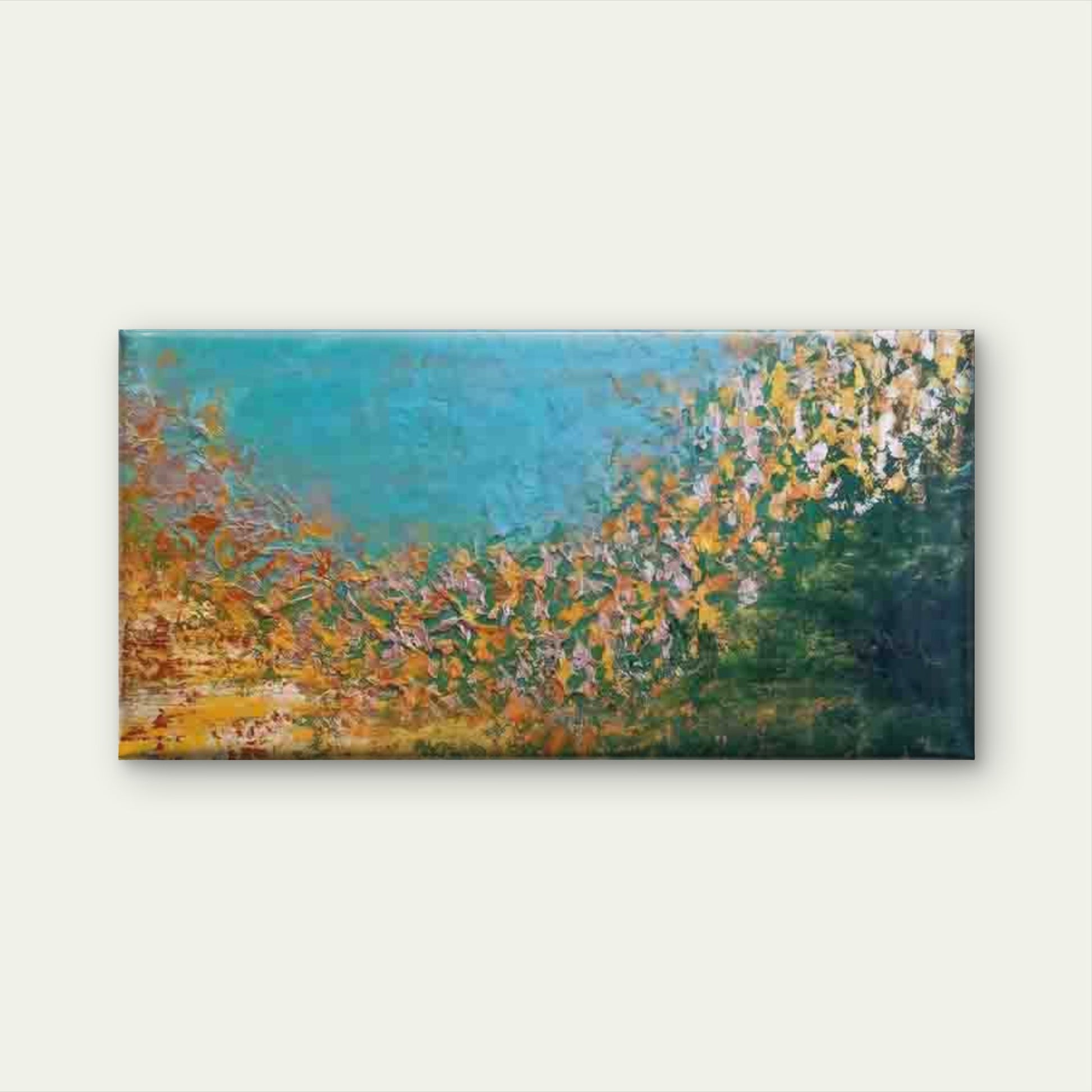 Abstract Colorful Textured Wall Art Canvas Office Home Room Framed 120x60cm - Bella Home Decor
