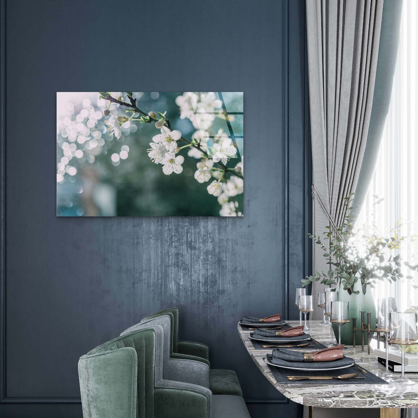Cherry Blossom Tokyo Japan Glass Printing Wall Art Australian Made Quality