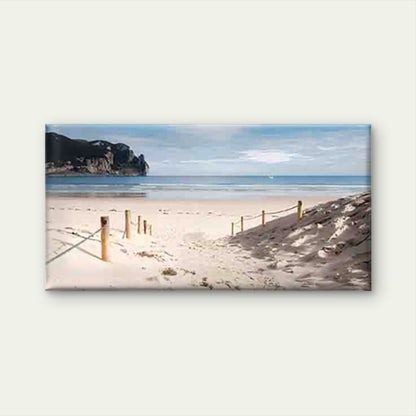Seaside Scene with Sunny Beach Wall Art Canvas Office Home Room Framed 120x60cm - Bella Home Decor
