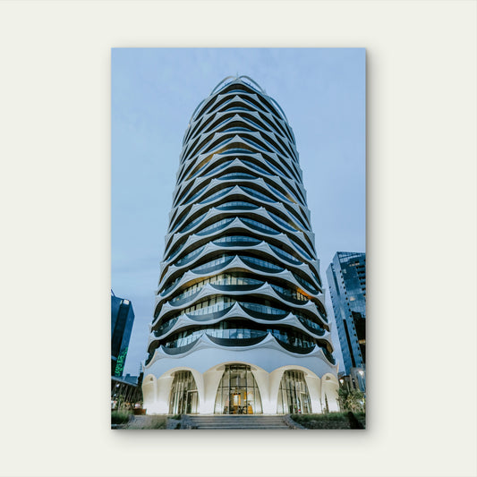 Banksia Apartments, Docklands, Melbourne 60x90cm Metal Print Ready to Hang