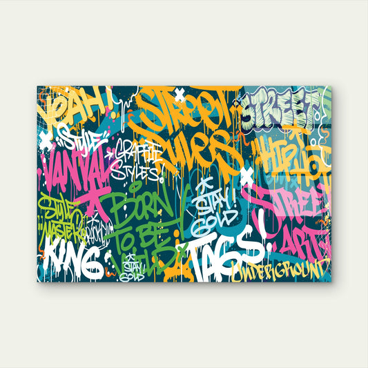 Urban Graffiti Street Art Hip Hop Tags   Acrylic Glass Printing Wall Art Australian Made Quality