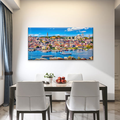 Skyline Of Istanbul Wall Art Canvas Office Home Room Framed 120x60cm - Bella Home Decor