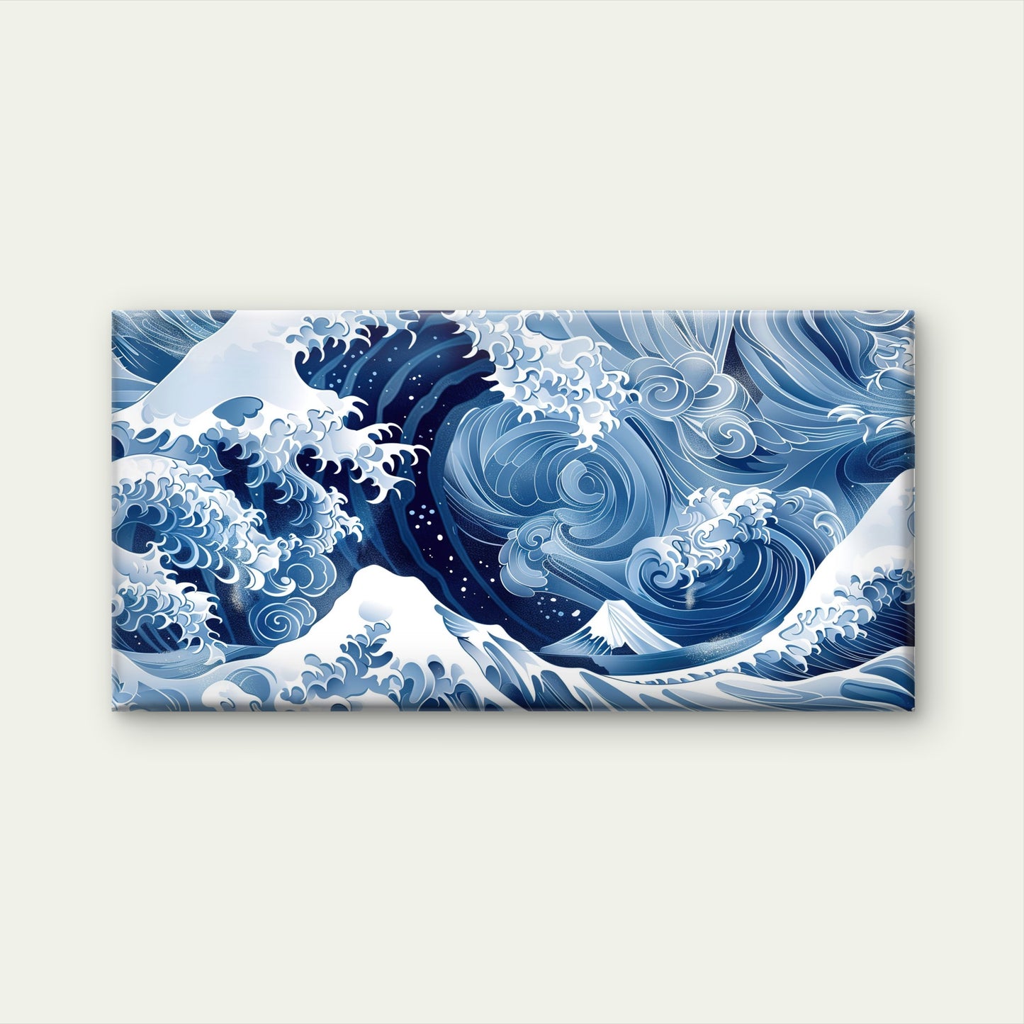 Japanese Great Wave Mount Wall Art Canvas Office Home Room Framed 120x60cm