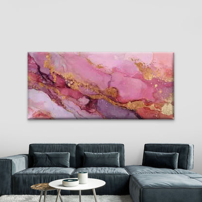 Abstract with Golden Streaks Wall Art Canvas Office Home Room Framed 120x60cm