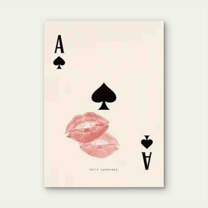 Design of The Ace of Spades 60x90cm Metal Print Ready to Hang - Bella Home Decor