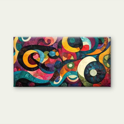 Abstract with Vibrant Colors Wall Art Canvas Office Home Room Framed 120x60cm - Bella Home Decor