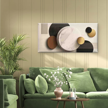 Geometric Shapes Paintings Wall Art Canvas Office Home Room Framed 120x60cm