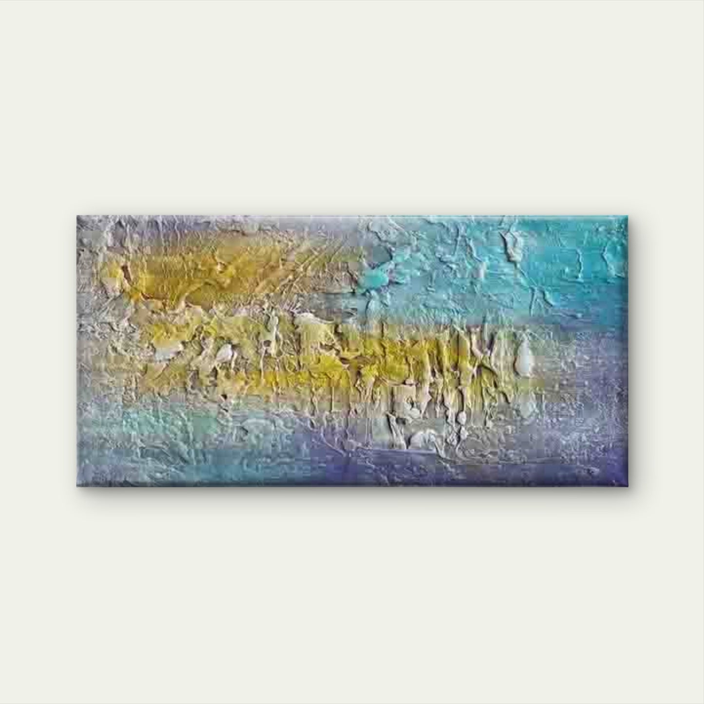 Golden White Beige Abstract Wall Art Canvas Office Home Room Framed 120x60cm