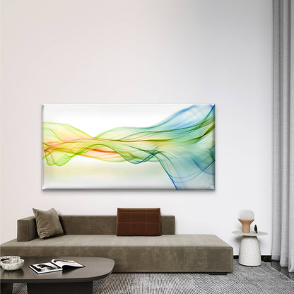 Abstract Wavy Lines Background Wall Art Canvas Office Home Room Framed 120x60cm